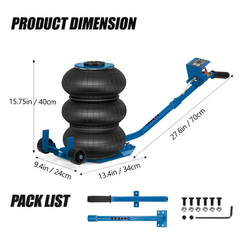 TUFFIOM 3 Ton/6600 LBS Air Jack